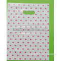 gift bags /recycled poly/ plastic die cut handle shopping bags